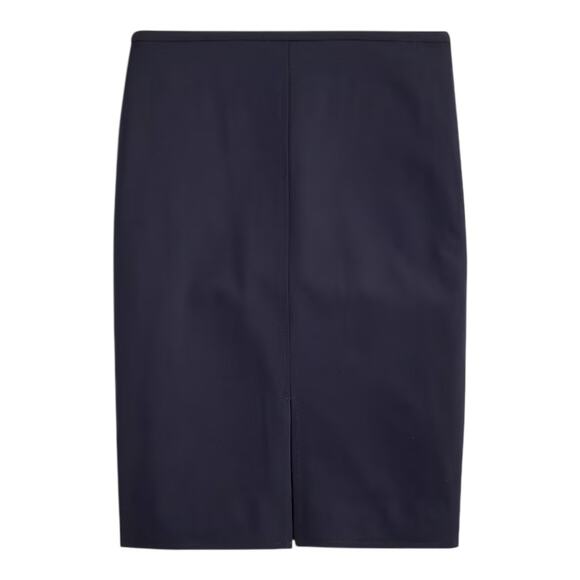 J. Crew Pencil Skirt in Italian bi-stretch Wool Blend Size 4 New Black Office - Picture 2 of 9